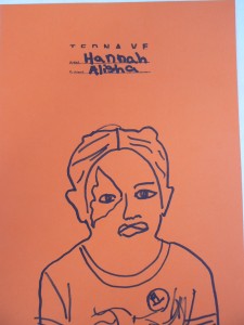 Hannah's portrait of Alisha in Arnold Circus Draw Me