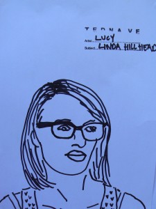 Lucy's fabulous drawing of Linda